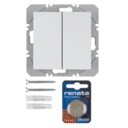 Berker 85656288 S.1/B.3/B.7 Vlakke wandzender 2-voudig Polarwit Mat Veilige Betaling