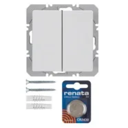 Bestseller Berker 85656229 Q.1/Q.3/Q.7 Vlakke wandzender 2-voudig Polarwit Glanzend