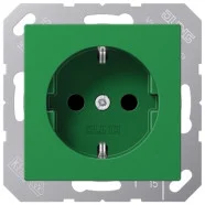 Favoriet Jung A 1520 NBF GN Wandcontactdoos met beschermingscontact 16A 250V Groen (slagvast)