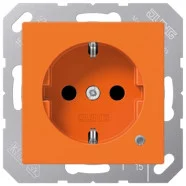 Actieprijs Jung A 1520 BFKO O Wandcontactdoos met beschermingscontact en functie indicatie 16A 250V Oranje (slagvast)