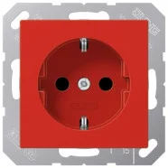 Express Levering Jung A 1520 NBFKI RT Wandcontactdoos met beschermingscontact en aanraakveiligheid 16A 250V Rood (slagvast)