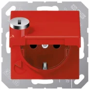 Beste Prijs Jung AS 1520 NBFKLSL RT Wandcontactdoos met beschermingscontact en verhoogde aanrakingveiligheid 16A 250V met klapdeksel en slot Rood (slagvast)