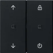 Exclusieve Aanbieding Gira 5492005 Systeem 55 eNet draadloze bedieningselement-opzetstuk Memory pijlsymbolen Zwart mat