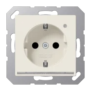 Aanbieding Jung A 1520-O LNW Wandcontactdoos met beschermingscontact 16A 250V en LED oriëntatieverlichting Wit