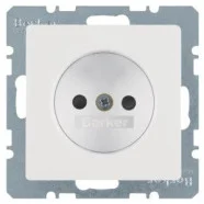 Berker 6167336089 Q.1/Q.3/Q.7 Wandcontactdoos zonder randaarde en verhoogde aanraakbeveiliging polarwit soft finish Gratis Retour
