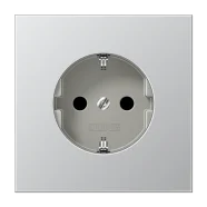 Fabrieksprijs Jung AL 1520 NKI Wandcontactdoos met beschermingscontact Aluminium (verhoogde aanrakingsveiligheid)