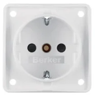 Berker 941952502 Compact Integro Flow Wandcontactdoos met randaarde, verhoogde aanraakbeveiliging en schroefliftklemmen polarwit Seizoensaanbieding