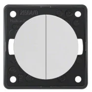 Berker 936752509 Compact Integro Flow Serie-impulsdrukker, 2x maakcontact polarwit Merkproduct