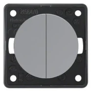 Snelle Levering Berker 936752507 Compact Integro Flow Serie-impulsdrukker, 2x maakcontact grijs