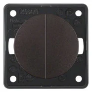 Berker 936752501 Compact Integro Flow Serie-impulsdrukker, 2x maakcontact bruin Premium