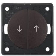 Berker 936532501 Compact Integro Flow Jaloezie-impulsdrukker met pijlsymbool bruin Bestseller
