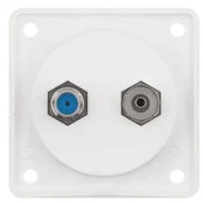 Berker 945602502 Compact Integro Flow Antennewandcontact-doos radio/SAT polarwit Populair