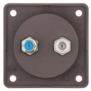 Snelle Levering Berker 945602501 Compact Integro Flow Antennewandcontact-doos radio/SAT bruin