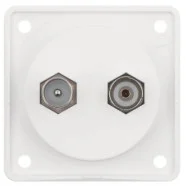 Berker 945612502 Compact Integro Flow Antennewandcontactdoos radio/tv polarwit Populair