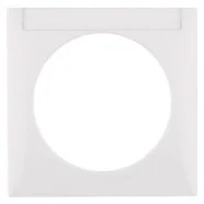 Berker 918032509 Compact Integro Flow Afdekraam 1-voudig met tekstveld polarwit glanzend Op = Op