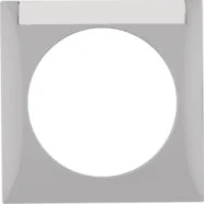 Berker 918032507 Compact Integro Flow Afdekraam 1-voudig met tekstveld grijs glanzend Speciale Aanbieding