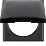 Berker 918282510 Compact Integro Flow Afdekraam 1-voudig met klapdeksel zwart Betrouwbaar