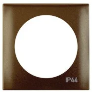 Berker 918272591 Compact Integro Flow Afdekraam voor spatwaterdichte installatie 1-voudig bruin Veilige Betaling