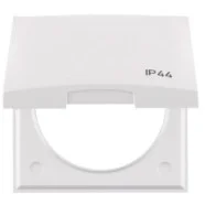 Berker 918282599 Compact Integro Flow Afdekraam voor spatwaterdichte installatie met klapdeksel voor wandcontactdozen 1-voudig polarwit Hoge Kwaliteit