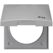 Berker 918282597 Compact Integro Flow Afdekraam voor spatwaterdichte installatie met klapdeksel voor wandcontactdozen 1-voudig grijs Gereduceerde Prijs