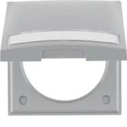 Superprijs Berker 919882506 Compact Integro Flow Afdekraam 1-voudig met klapdeksel en tekstveld grijs