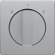 Berker 1084608400 Q.1/Q.3/Q.7 Afdekking + draaiknop 3-standensch. zonder 0-stand Alulook soft-finish Tijdelijk Beschikbaar