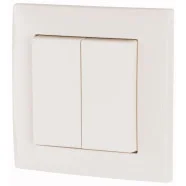 Eaton 173412 xComfort Wandschakelaars universeel 55 mm systeem compleet 2-Voudig Wit glanzend Dagaanbieding