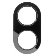 Superprijs Berker 10122016 R.Classic afdekraam Glas Zwart 2-voudig