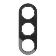 Beperkte Voorraad Berker 10132016 R.Classic afdekraam Glas Zwart 3-voudig