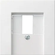 Superprijs Gira 0276112 F100 Afdekplaat voor USB zonder tekstkader Zuiver wit glanzend