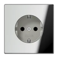 Speciale Aanbieding Jung GCR 1520 NKI Wandcontactdoos met beschermingscontact en verhoogde aanrakingsveiligheid 16A 250V Glanzend Chroom