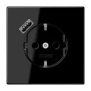 Weekendaanbieding Jung LS 1520-18 A SW Wandcontactdoos en USB-laadcontactdoos type A Zwart OP=OP