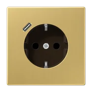 Bestseller Jung LS ME 1520-18 C C Wandcontactdoos en USB-laadcontactdoos type C Messing klassiek