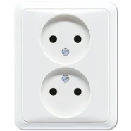 Betaalbaar Jung CD 5010 WW Wandcontactdoos 2-voudig zonder beschermingscontact Alpine Wit