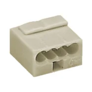 Wago 243-304 Micro Lasklem 4x 0,8mm (doos 100 stuks) Grijs Uitverkoop