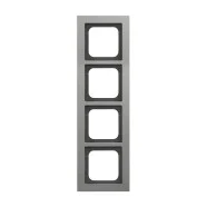 Busch Jaeger 1724-270 Busch-Axcent Afdekraam 4-voudig Platina Beste Prijs