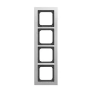 Busch Jaeger 1724-276 Busch-Axcent Afdekraam 4-voudig Titanium Must-Have