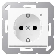 Alleen Vandaag Jung A 1520-O WWM LNW Wandcontactdoos met beschermingscontact 16 A 250 V ~ met led-oriëntatieverlichting Sneeuwwit Mat