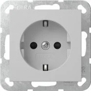 Betrouwbaar Gira 4755015 Systeem 55 Wandcontactdoos met randaarde 16A 250V met verhoogde aanraakbeveiliging (Safety Plus) Grijs mat