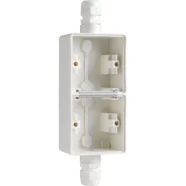 Favoriet Niko 701-84261 Spuitwaterdichte dubbele verticale opbouwdoos met boven én onderaan één M20-ingang met wartel voor twee functies Wit
