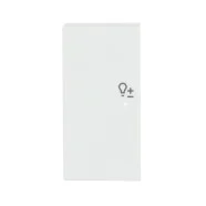 Busch-Jaeger 6234-21-884 Platform 63 Bedieningswip 2-voudig links met kleine transparante lens en symbool "Dimmer" Studiowit mat Betaalbaar