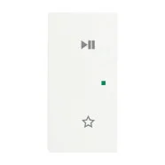 Bestseller Busch-Jaeger 6237-21-884 Bedieningswip 2-voudig links met bedrukking "Afspelen/pauze" Studiowit mat