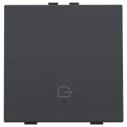 Superprijs Niko 122-52921 Enkelvoudige drukknop met led en comfortsensoren voor Niko Home Control symbool ‘woning verlaten‘ Anthracite