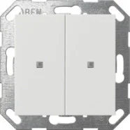 Speciale Aanbieding Gira 517327 Drukcontact System 55 met wip 2-voudig voor Gira One en KNX Zuiver wit mat