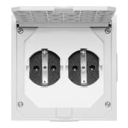 ABL 1632490 Vloerstopcontact met klapdeksel 2-voudig Grijs Beste Prijs