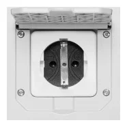 ABL 1471-460 Vloerstopcontact met klapdeksel 1-voudig Grijs Premium