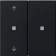Veilige Betaling Gira 5108005 KNX RF bedieningselement-opzetstuk 2-voudig pijlsymbolen Zwart mat