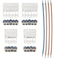 Uitverkoop ABB HFN-AB3 Bedradingsset voor installatiekast Hafonorm Aansluitblok + bedrading 3-fasen