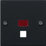 Dagaanbieding Gira 0638005 Afdekplaat met groot controlevenster voor trekschakelaars en trekdrukcontacten Zwart mat