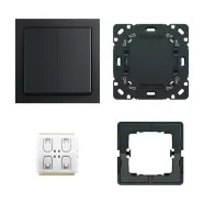 Busch Jaeger 6716/03 UJ-885 Friends of Hue Smart switch Future linear Zwart mat 3-stuks (complete set) Flitsaanbieding